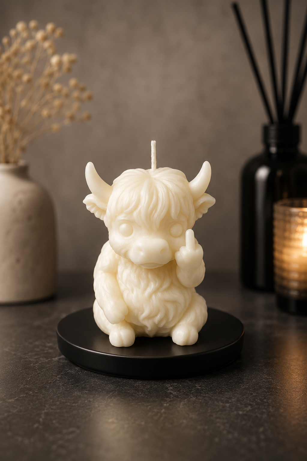 Cheeky Highland Cow Candle