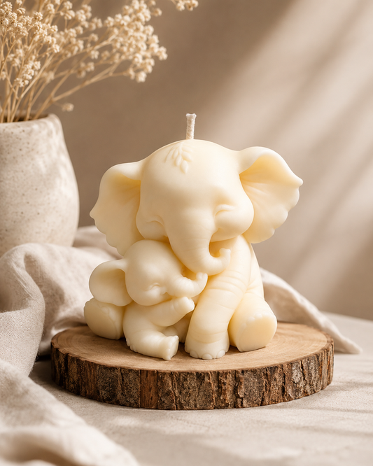 Elephant & Baby Candle