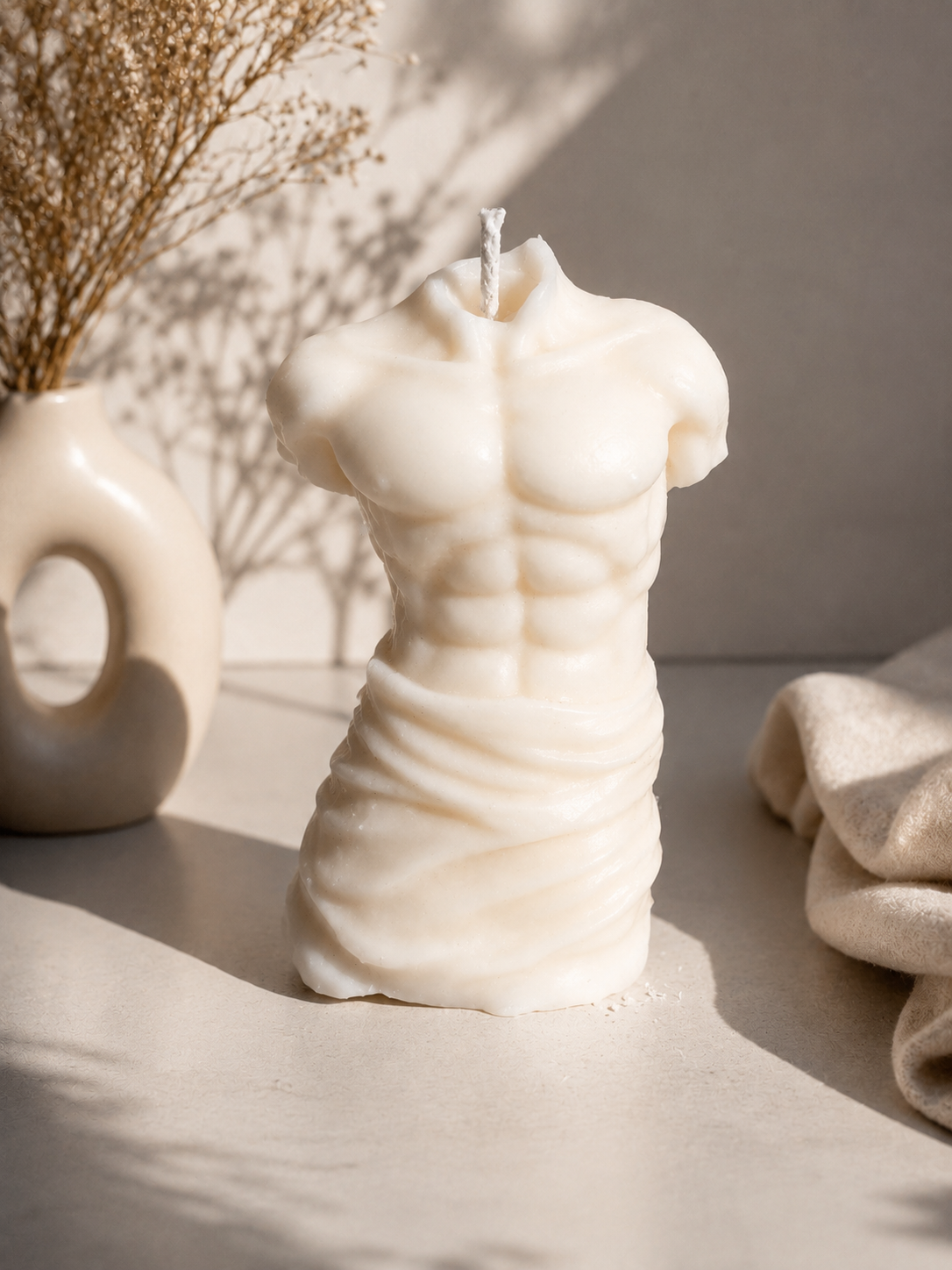 Man Torso Candle