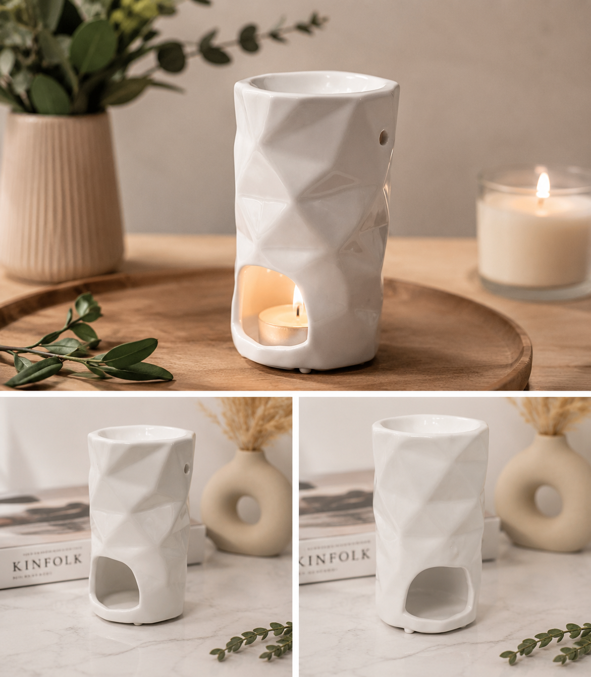 Geometric Ceramic Wax Burner