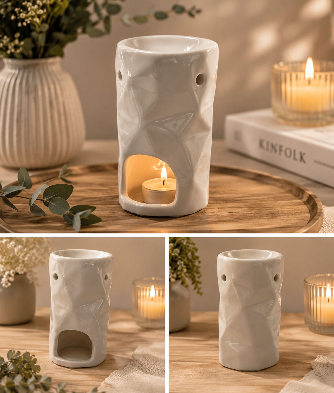 Geometric Ceramic Wax Burner
