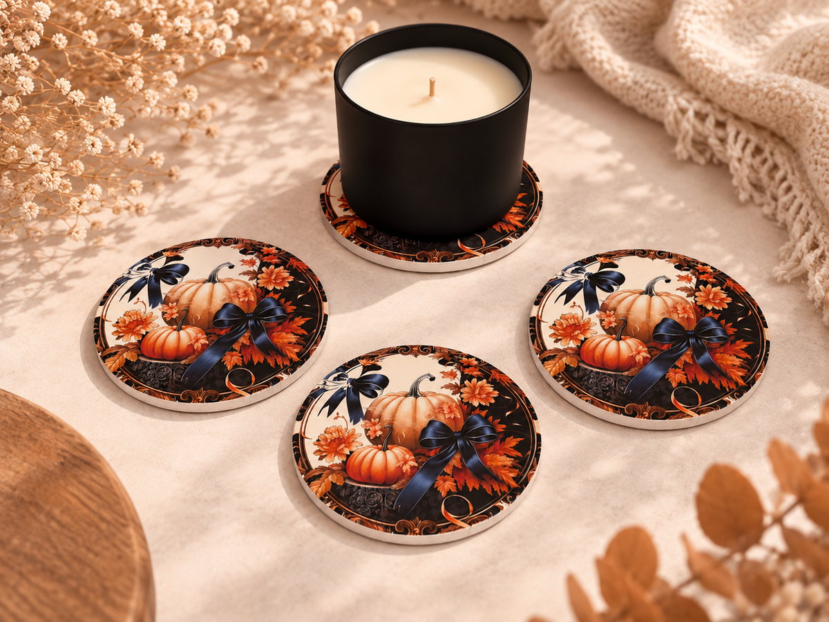 Pumpkin Candle Coaster